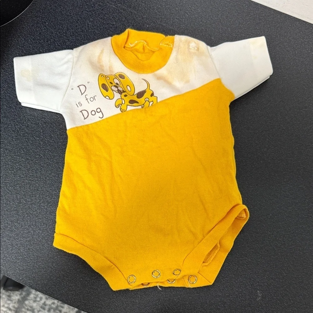 Yellow and White Kids One Piece Sears 1970’s